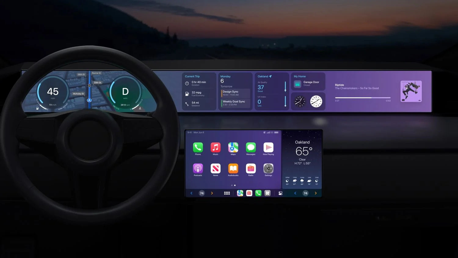 carplay tableau de bord