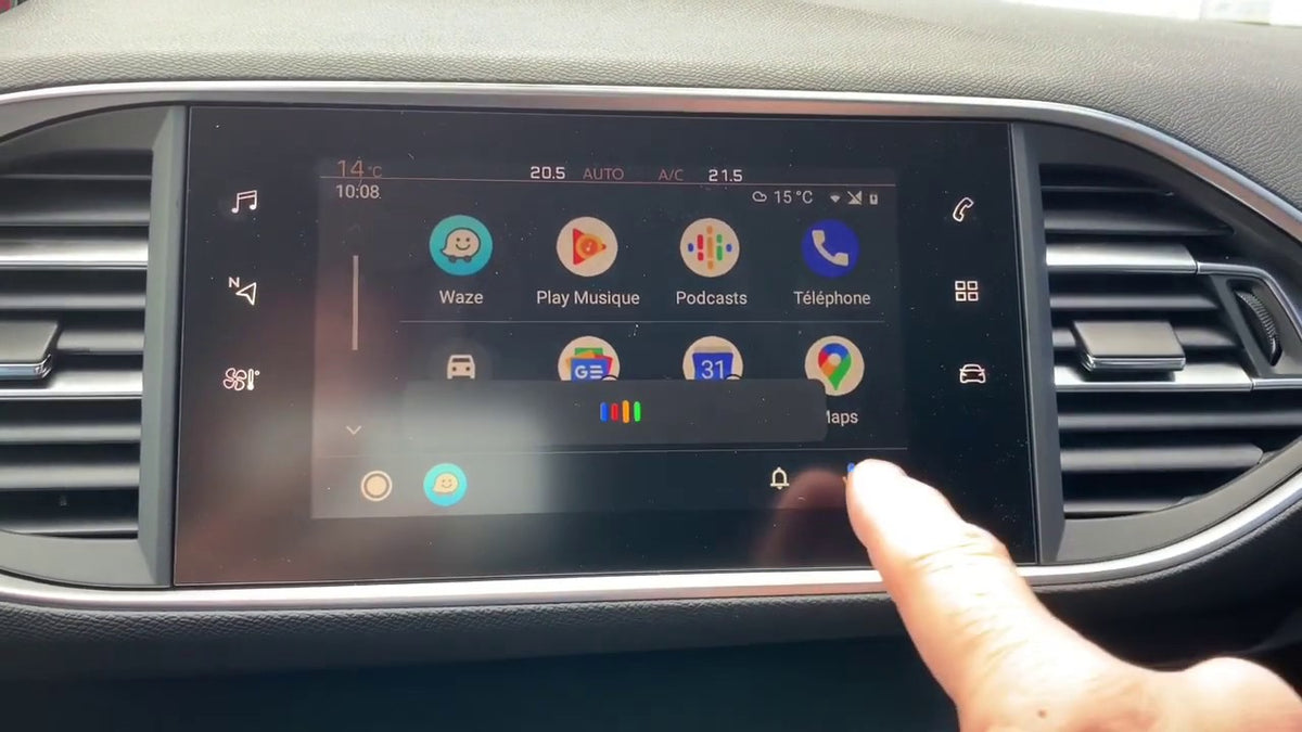 Installation Autoradio Android sur Peugeot 308 avec Carplay/Android Auto  intégrés. 