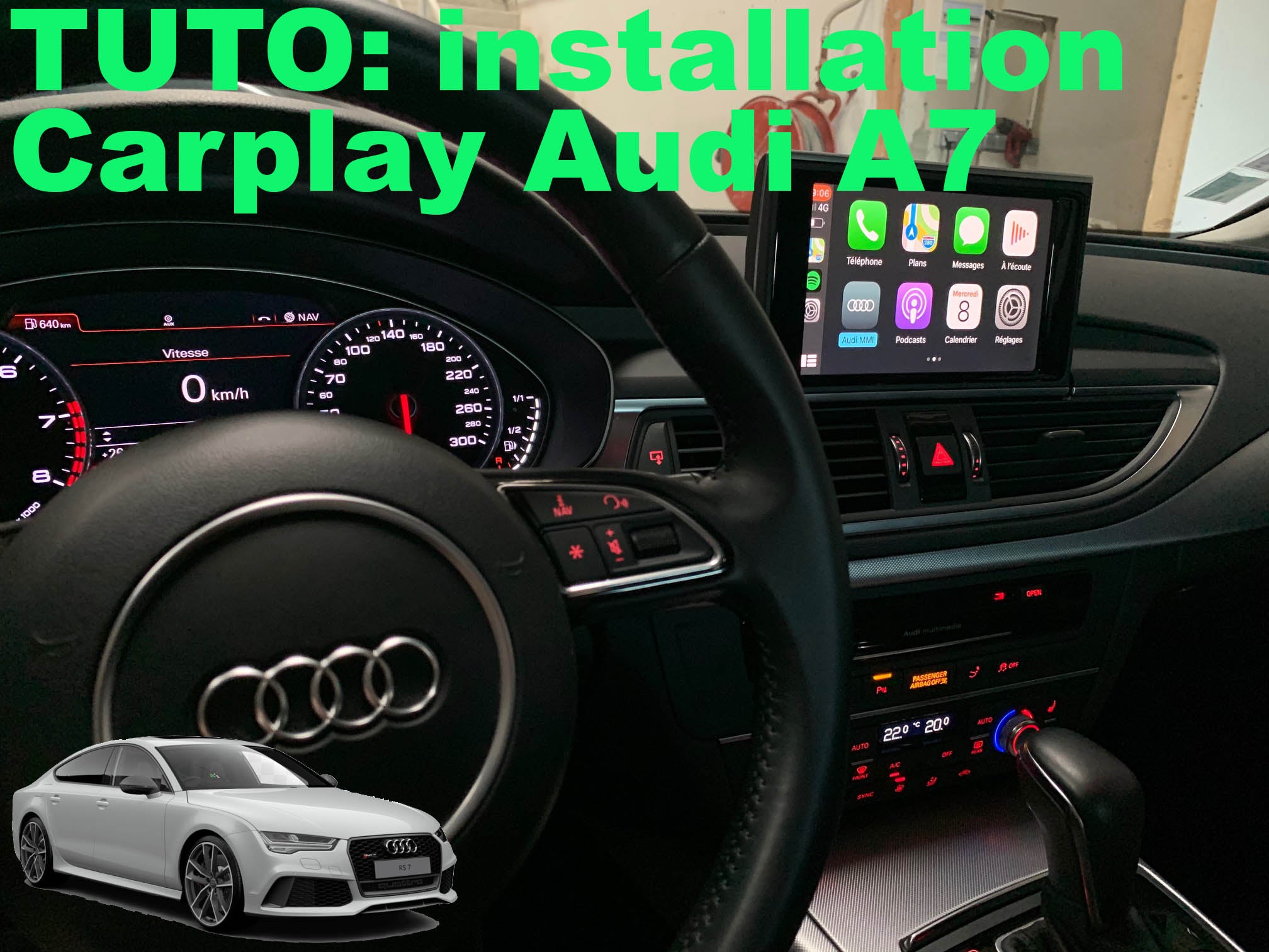 tutoriel Carplay Audi A6 A7