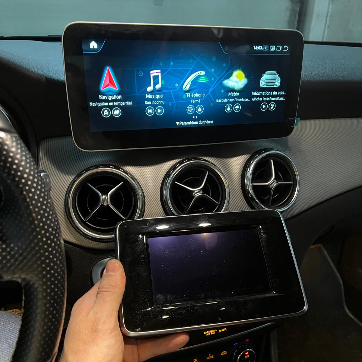 écran carplay Mercedes classe a
