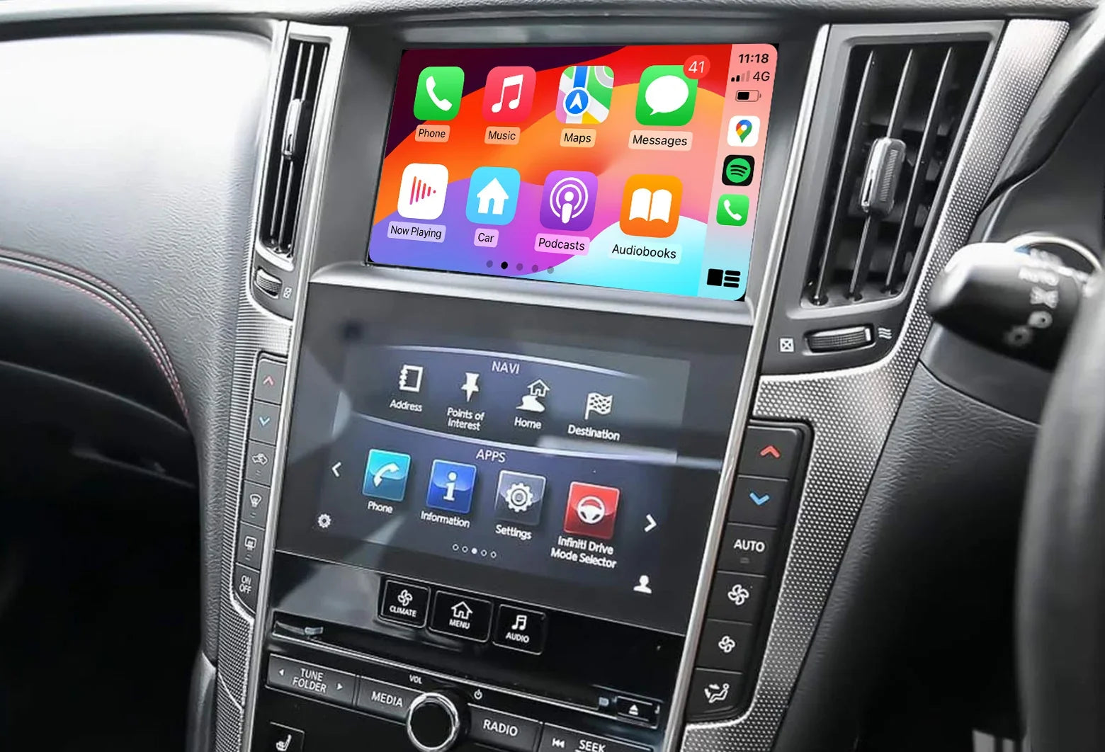 Apple CarPlay dans votre Infiniti XQ50 : installation sans fil en quelques minutes