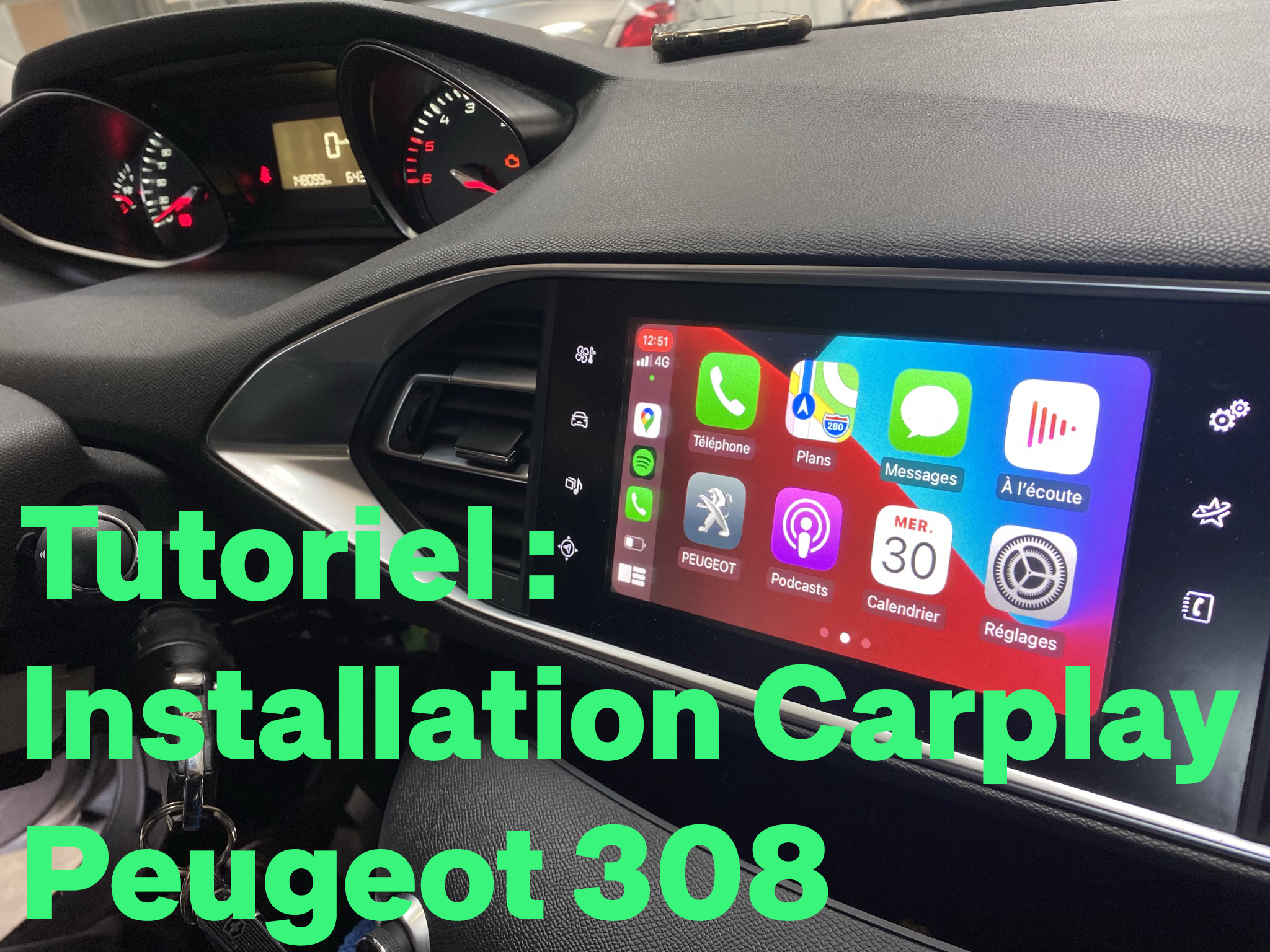 Tutoriel installation Carplay sur Peugeot 308 –