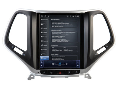 Grand écran Carplay pour Jeep Cherokee de 2016 à 2019