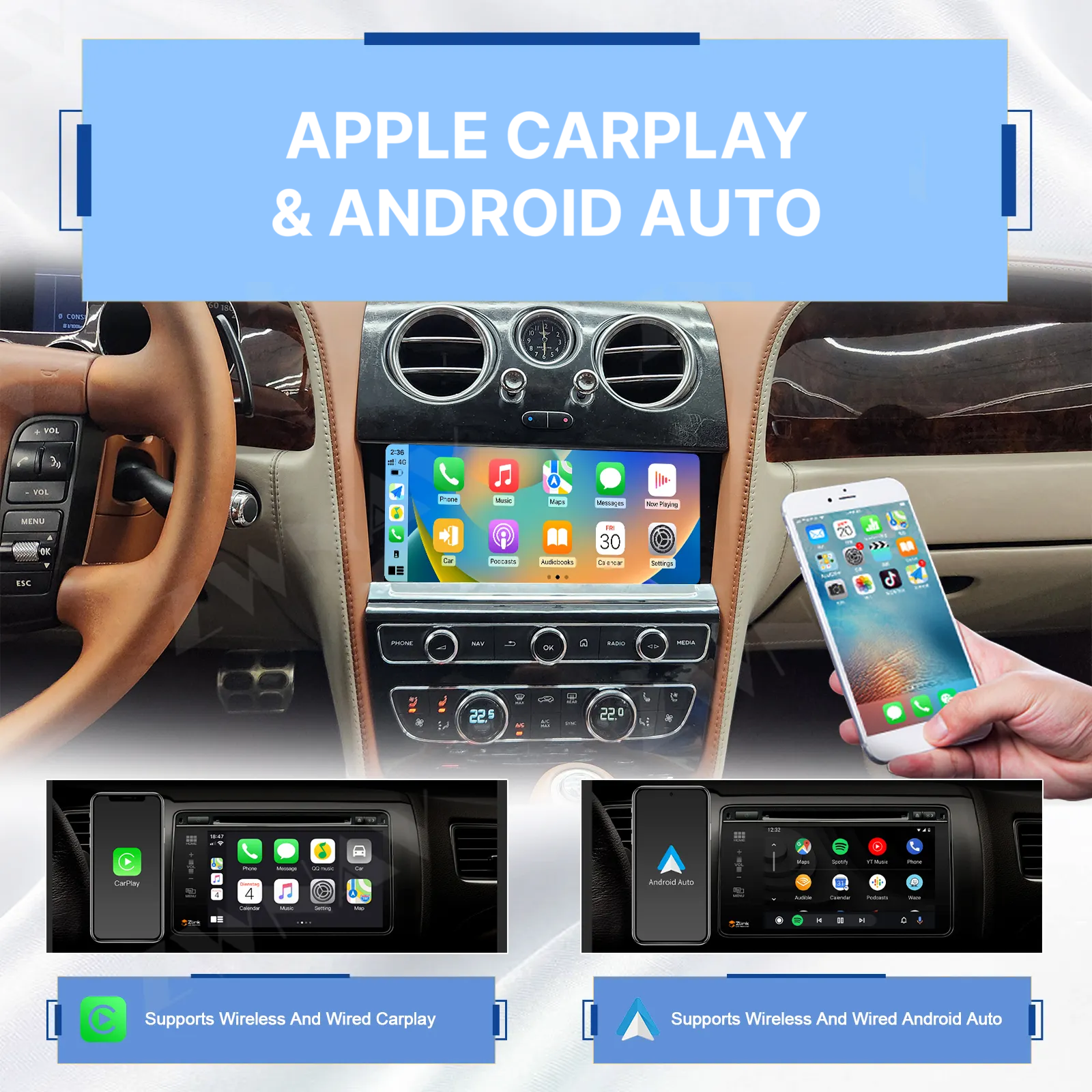 Ecran Carplay Bentley Continental GT 2004-2010