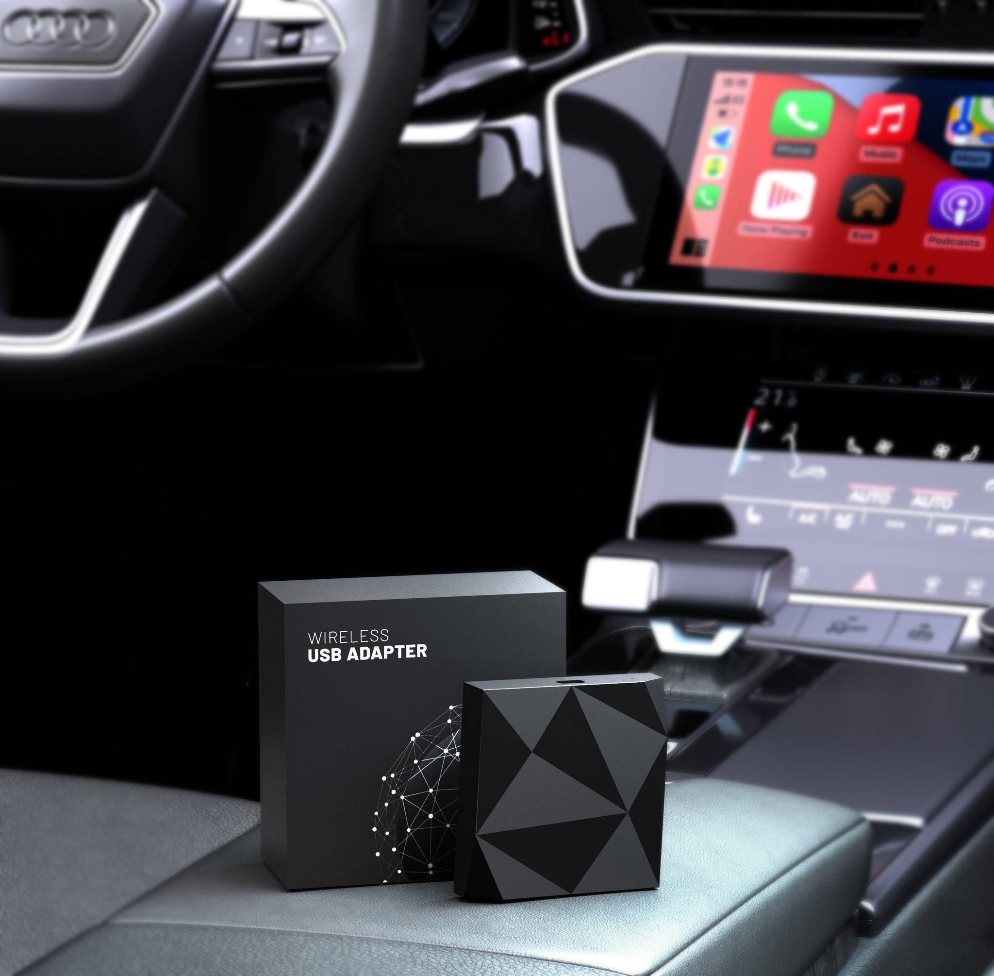CarPlay sans Fil Adaptateur pour iPhone, Adaptateur Dongle CarPlay sans Fil,  Adaptateur CarPlay Bluetooth Convertit CarPlay Filaire Compatible  Audi/Volvo/Porsche/Benz Après 2017 : : High-tech