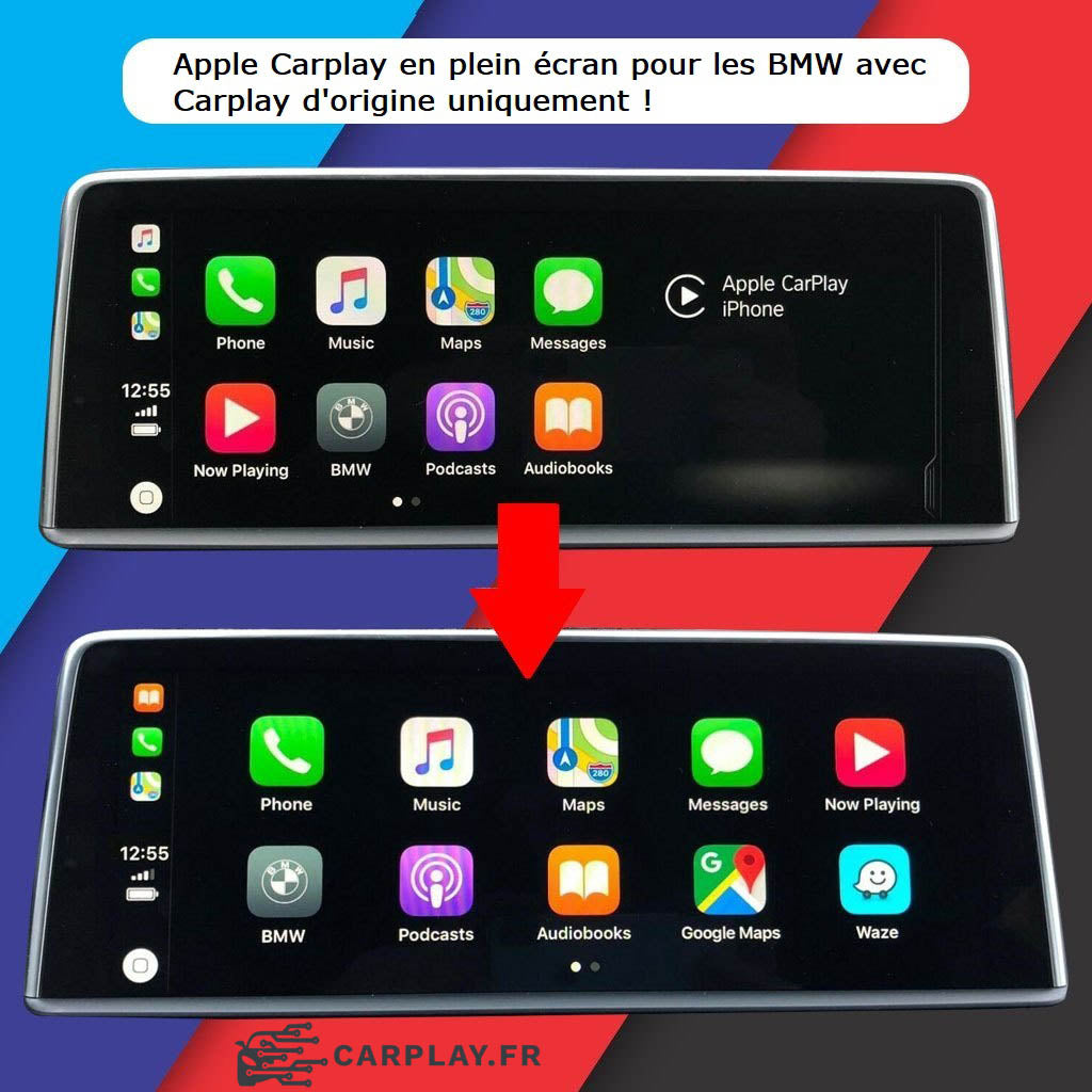 BMW Apple Carplay écran partagé vers plein écran CODAGE VIA USB